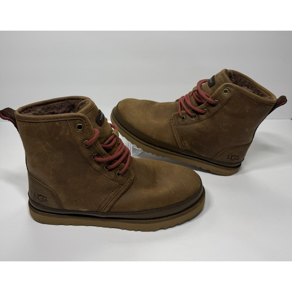 UGG Other - UGG Harkley Mens 7 Waterproof Grizzly Leather Boots 1017238 CLEAN comfort Brown